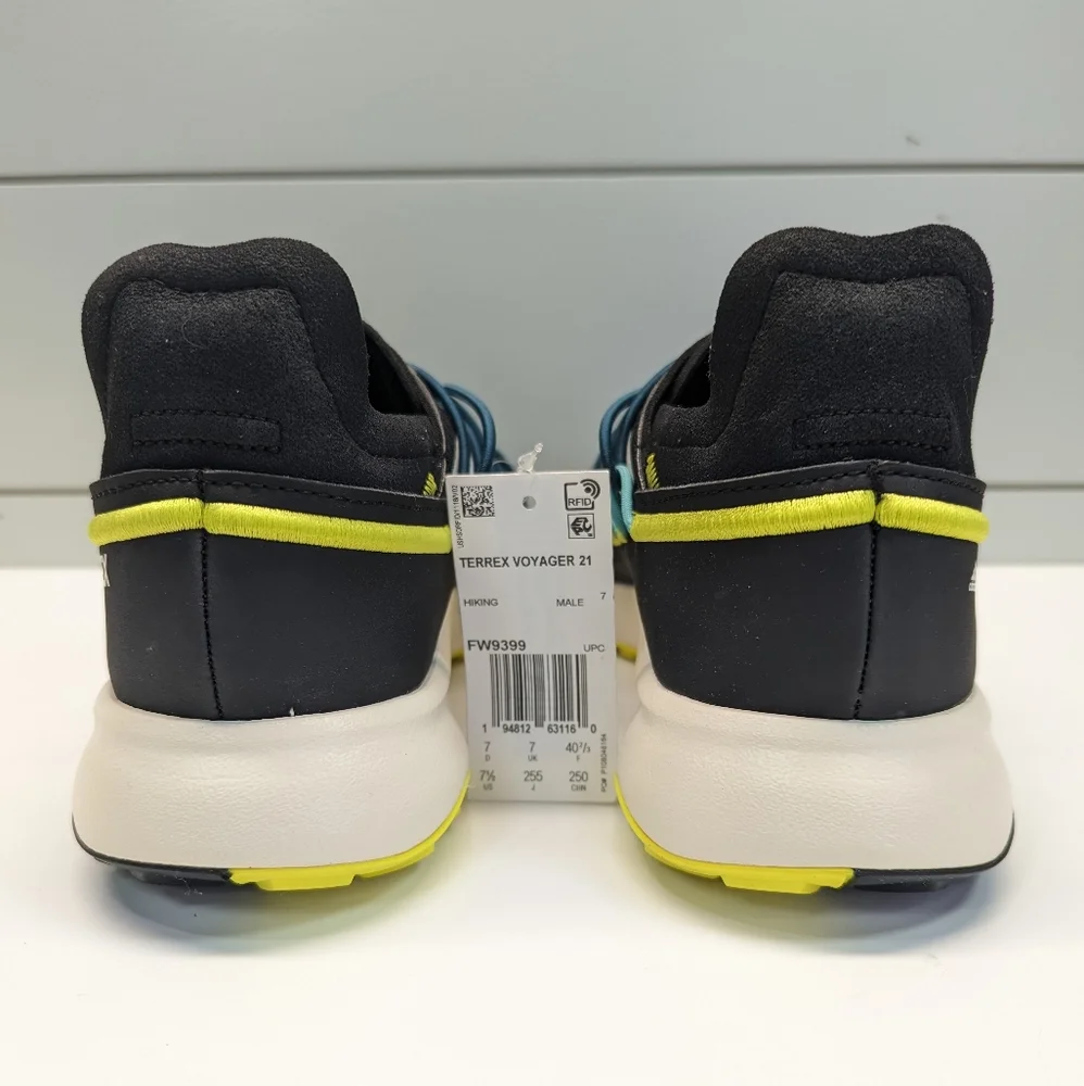 Adidas Terrex Voyager 21 Black Acid Mint Hiking Trail Sneakers size Men's 7.5
